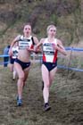 Emelia Gorecka and Gemma Steel lead the senior womens 6k BUPA Great Edinburgh Cross Country. Photo: David T. Hewitson/Sports for All Pics